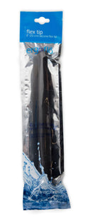 Black silicone flex tip pens in a clear plastic package with blue branding perfectfit ergoflo 20cm silicone flex tip nozzle