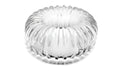 Clear glass candle holder with a ribbed circular design from PerfectFit Ribbed Ring collection