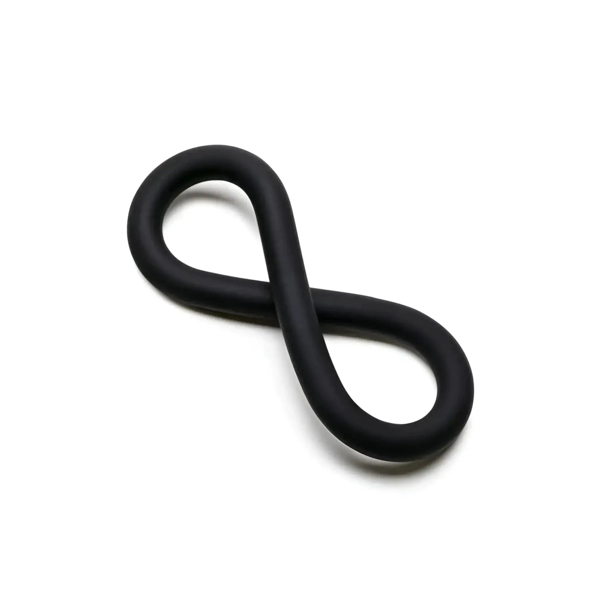 Black infinity-shaped silicone rubber band perfectfit silicone hefty wrap ring 229mm for secure bundling