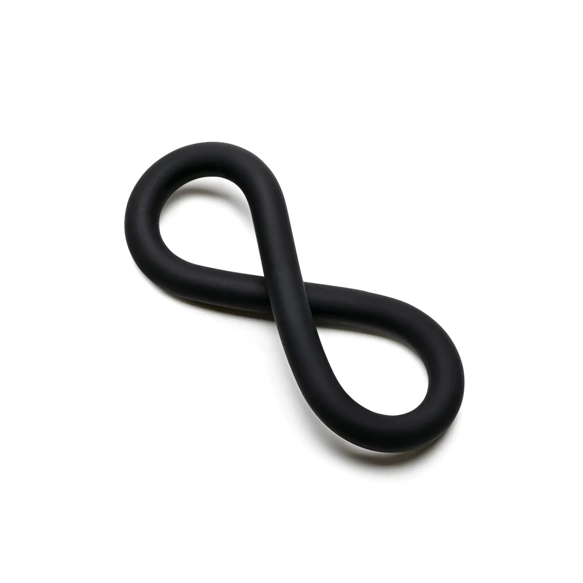 Black infinity-shaped silicone rubber band perfectfit silicone hefty wrap ring 229mm for secure bundling