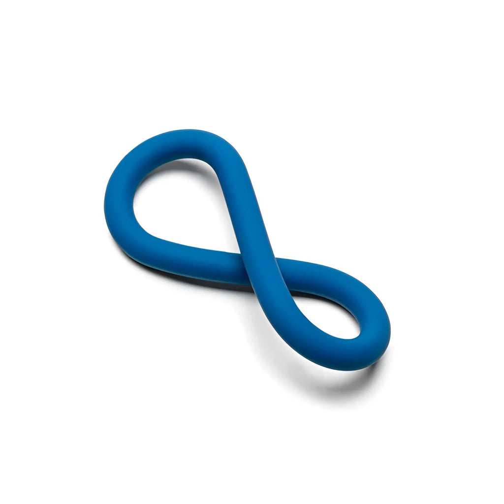 Blue silicone infinity-shaped hefty wrap ring 229mm perfectfit toy designed for flexibility and durability