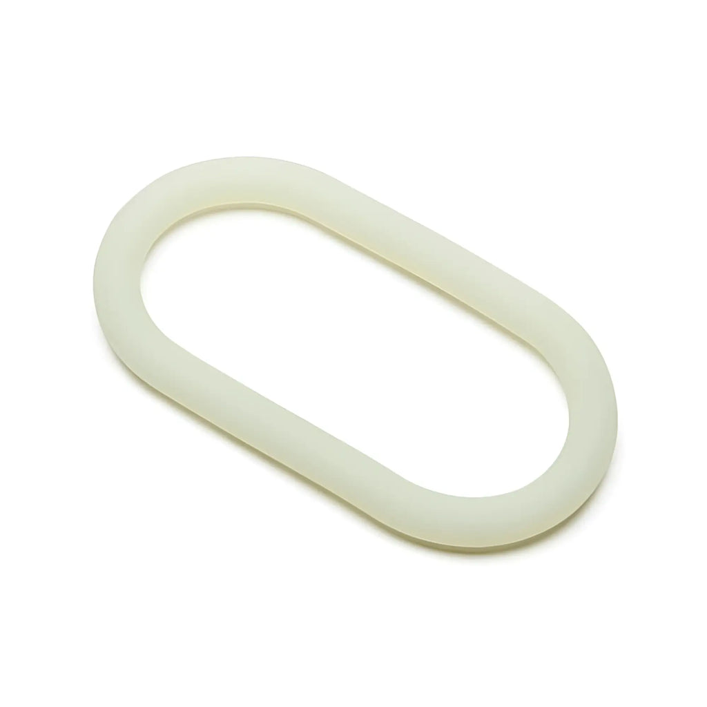 Off-white oval-shaped rubber gasket for perfectfit silicone hefty wrap ring 229mm glow in the dark with smooth surface