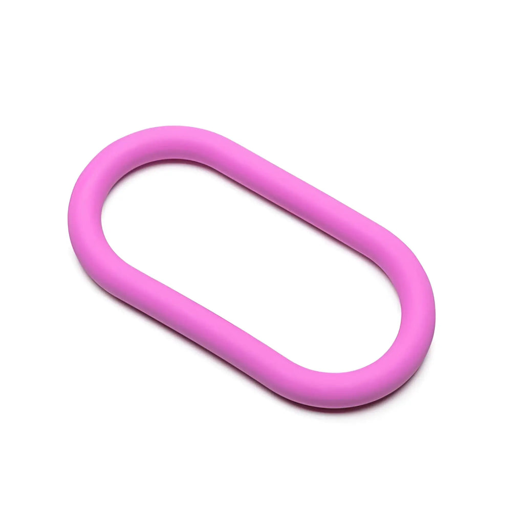 A vibrant pink oval-shaped PerfectFit silicone hefty wrap ring with smooth matte finish 229mm