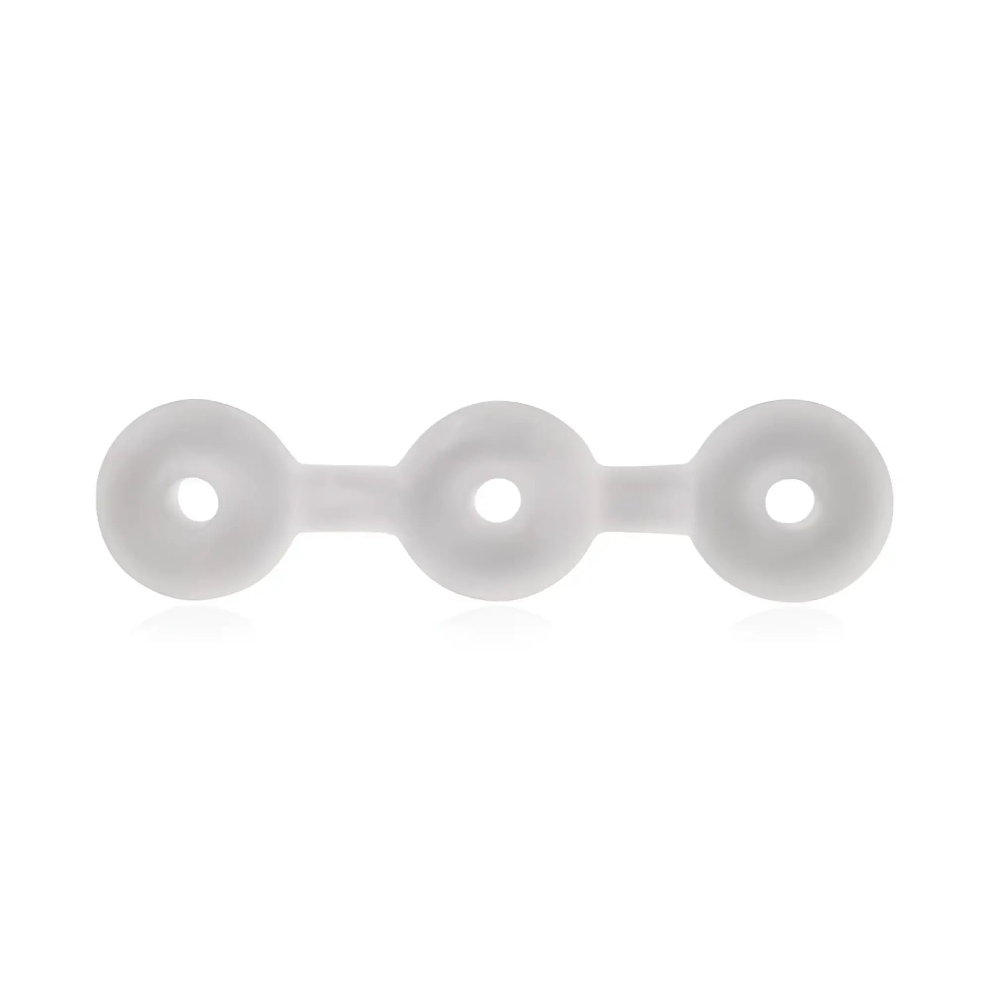 Transparent silicone three-ball connector cock ring perfectfit triple stack for comfort and durability