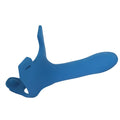 Blue silicone urethral dilator with curved handle and ergonomic grip from perfectfit zoro strap-on 5.5in blue