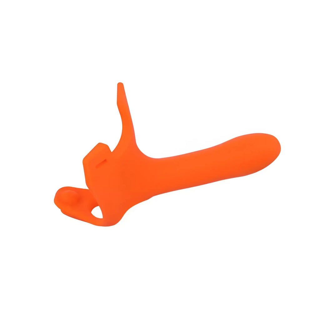 Bright orange silicone perfectfit zoro strap-on can opener with ergonomic handle and integrated pull tab