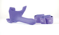 Purple silicone perfectfit zoro strap-on 5.5in pelvic floor therapy device with matching adjustable straps