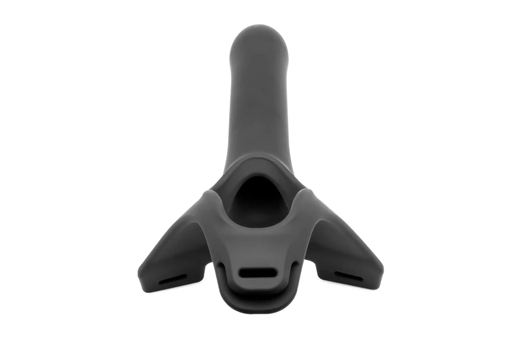 PerfectFit Zoro Strap-On 6.5in black plastic snorkel with streamlined ergonomic design and three-pronged base attachment