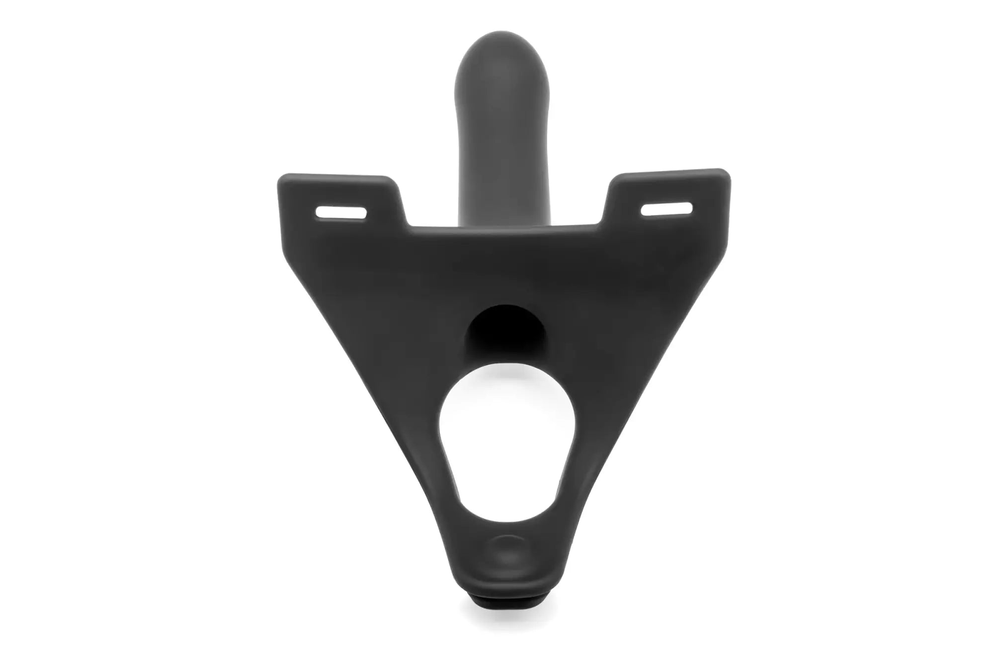Black silicone bike bottle cage perfectfit zoro strap-on 6.5in with central post and side brackets