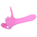 Pink silicone prostate massager perfectfit zoro strap-on 6.5in with curved handle and ergonomic design