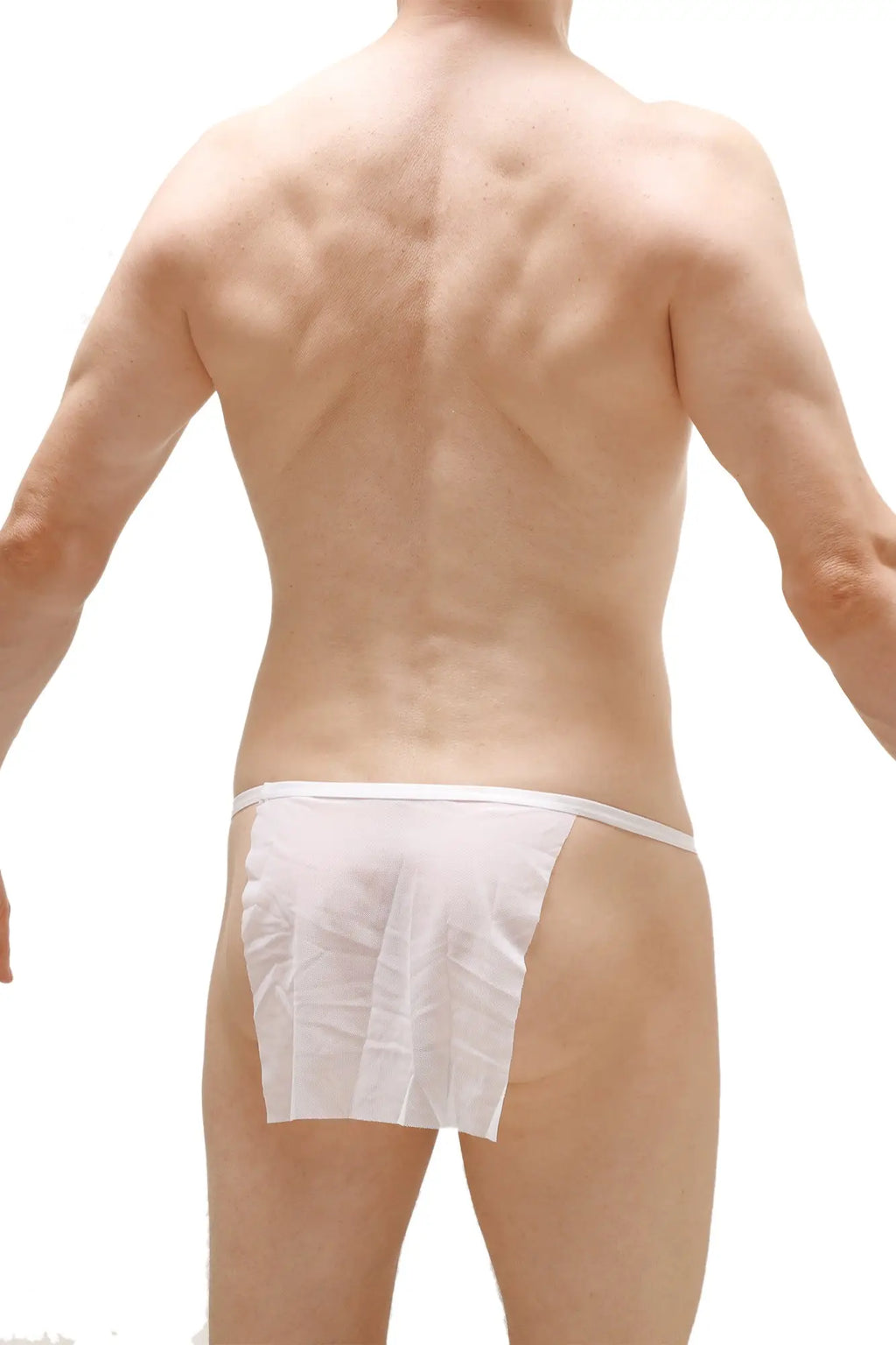 White fabric briefs petitq ball-lifter jupe with narrow waistband and minimalist design for comfortable support
