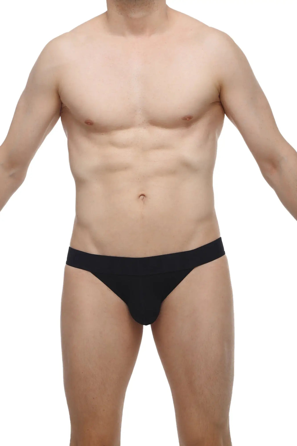 Black petitq bikini aizy modal briefs with smooth fabric finish in a form-fitting design