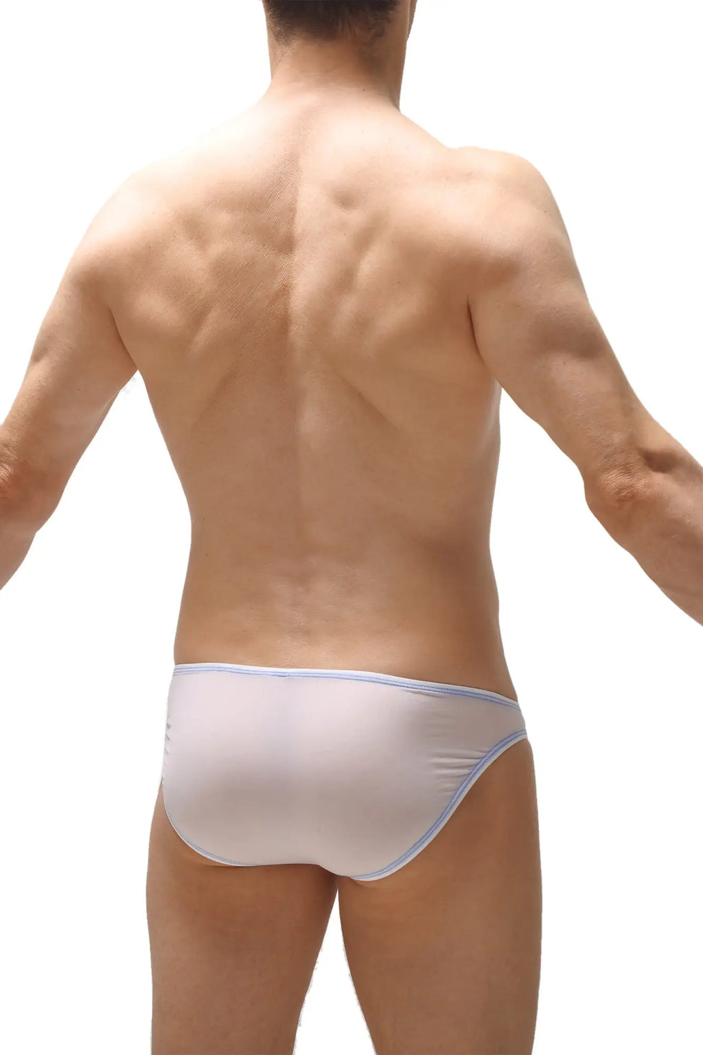 Petitq bikini chirols white briefs with light blue trim made from soft breathable fabric for everyday comfort