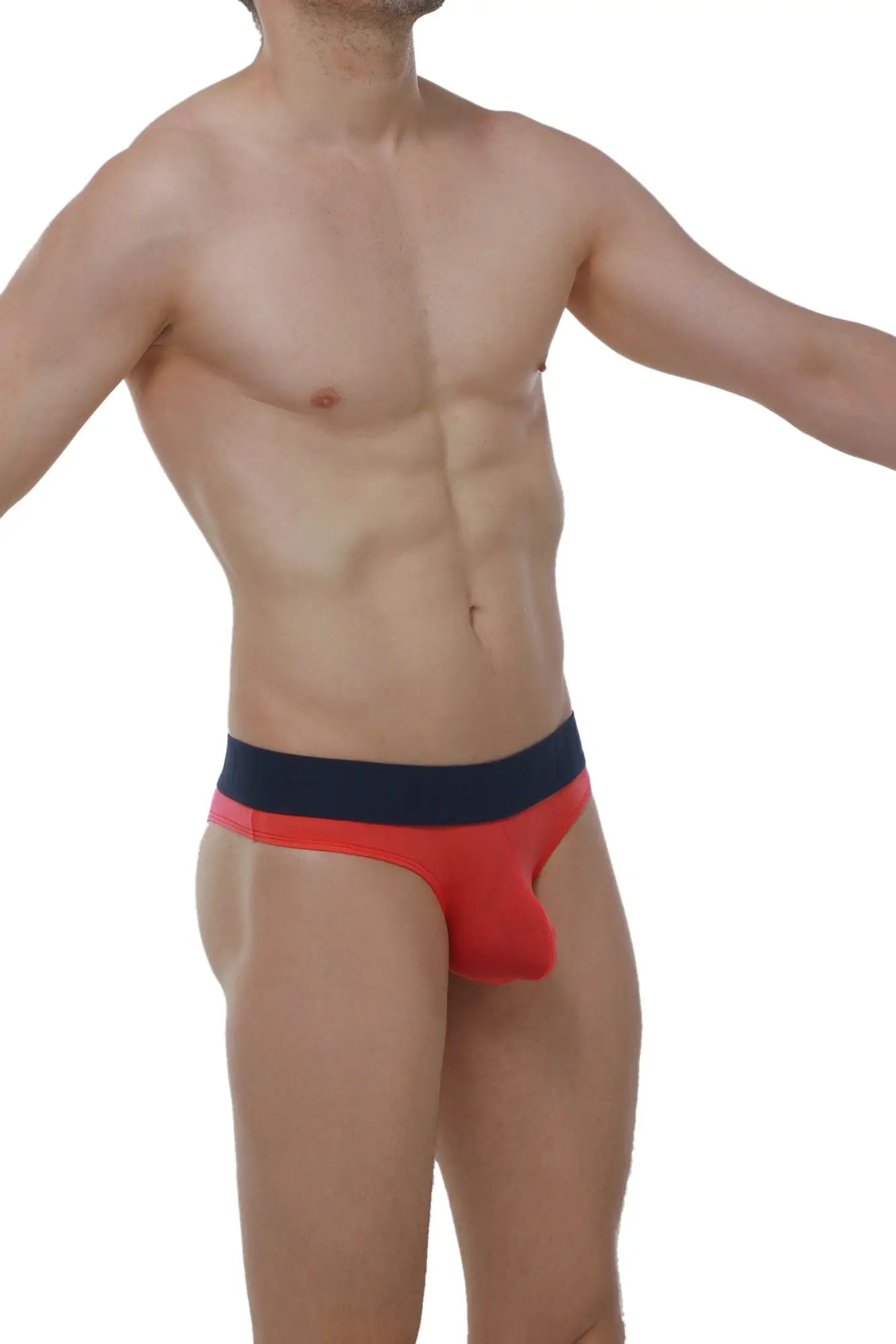 Petitq bikini chisa plum crimson red and navy blue athletic briefs with snug fit for active wear