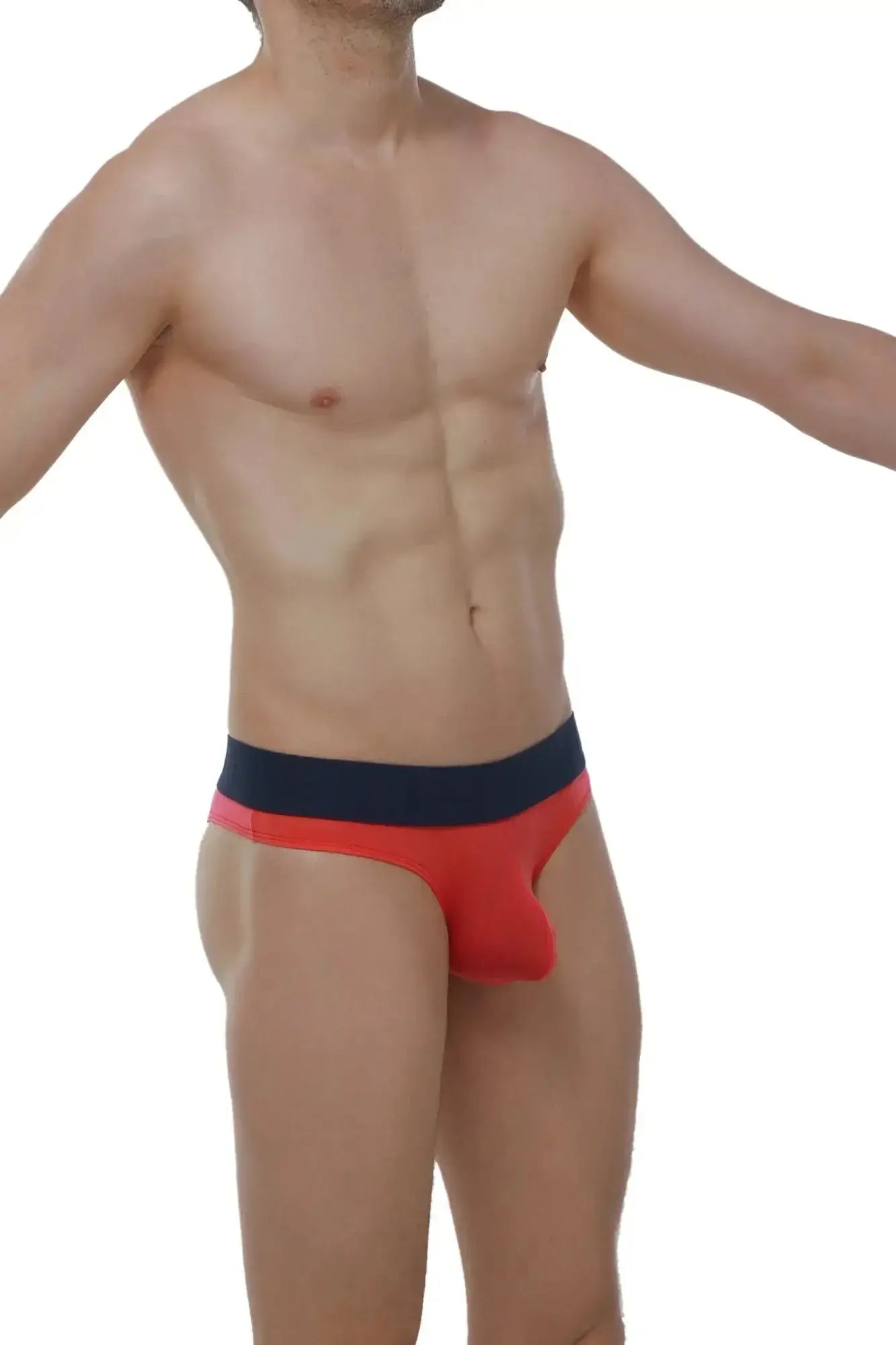 Petitq bikini chisa plum crimson red and navy blue athletic briefs with snug fit for active wear