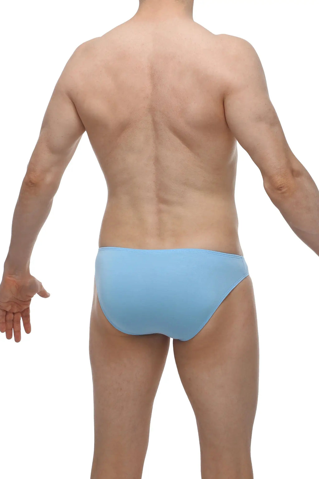 Petitq bikini colline bamboo blue light blue bamboo briefs with smooth texture front view