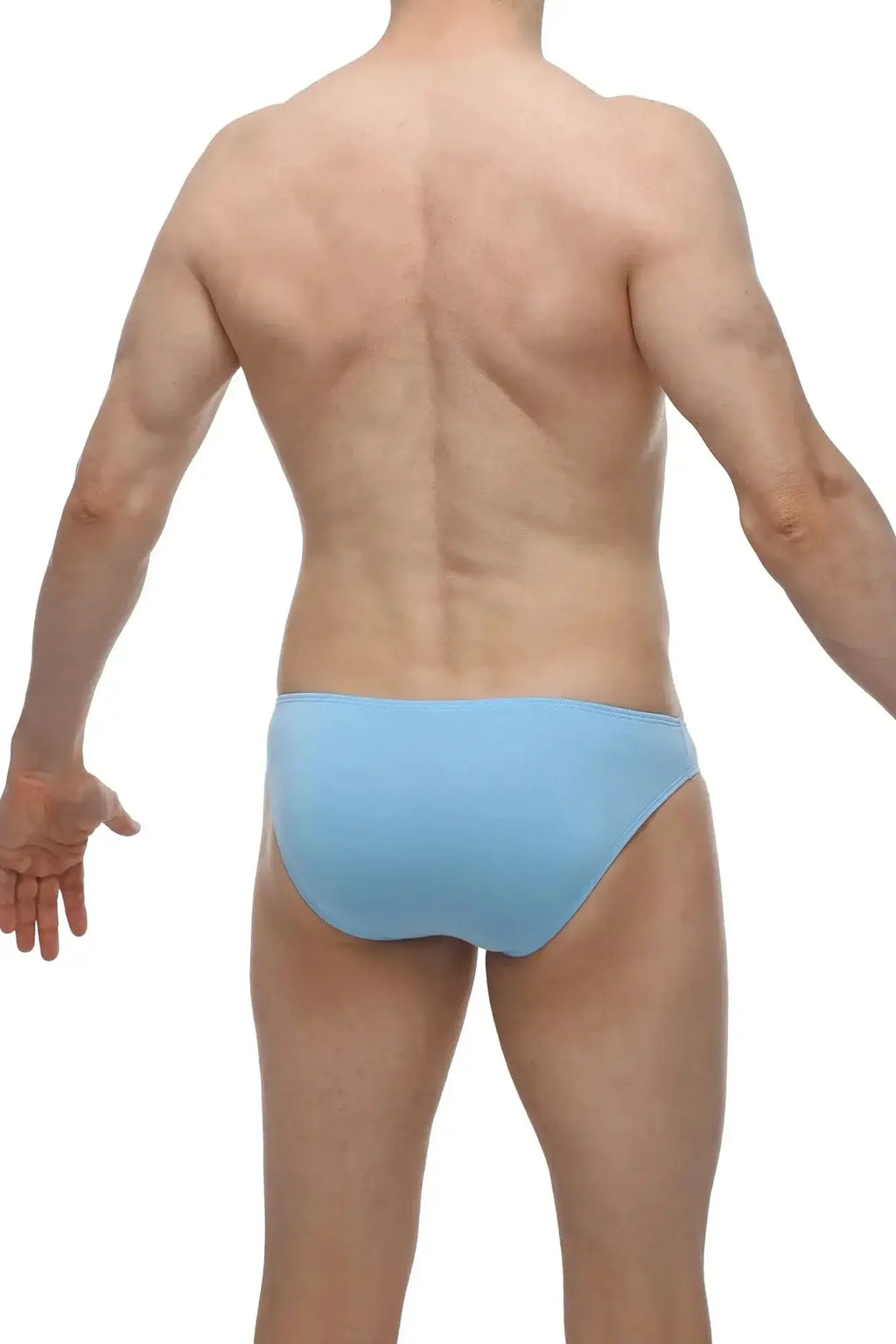 Petitq bikini colline bamboo blue light blue bamboo briefs with smooth texture front view
