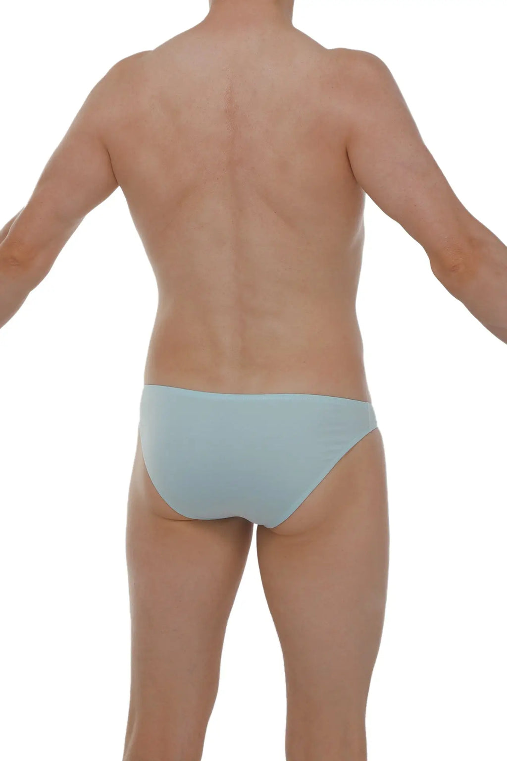 PetitQ bikini colline modal sky blue light blue briefs with smooth seamless design front view