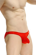 Red form-fitting swim trunks petitq bikini dome plum red with sleek modern design ideal for swimming and beachwear
