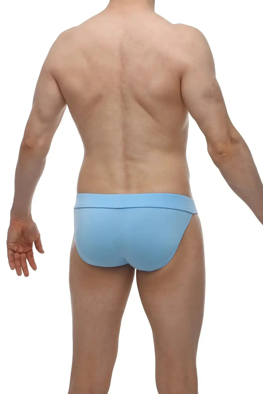 PetitQ bikini linthes bamboo blue light blue form-fitting swim trunks with smooth fabric finish