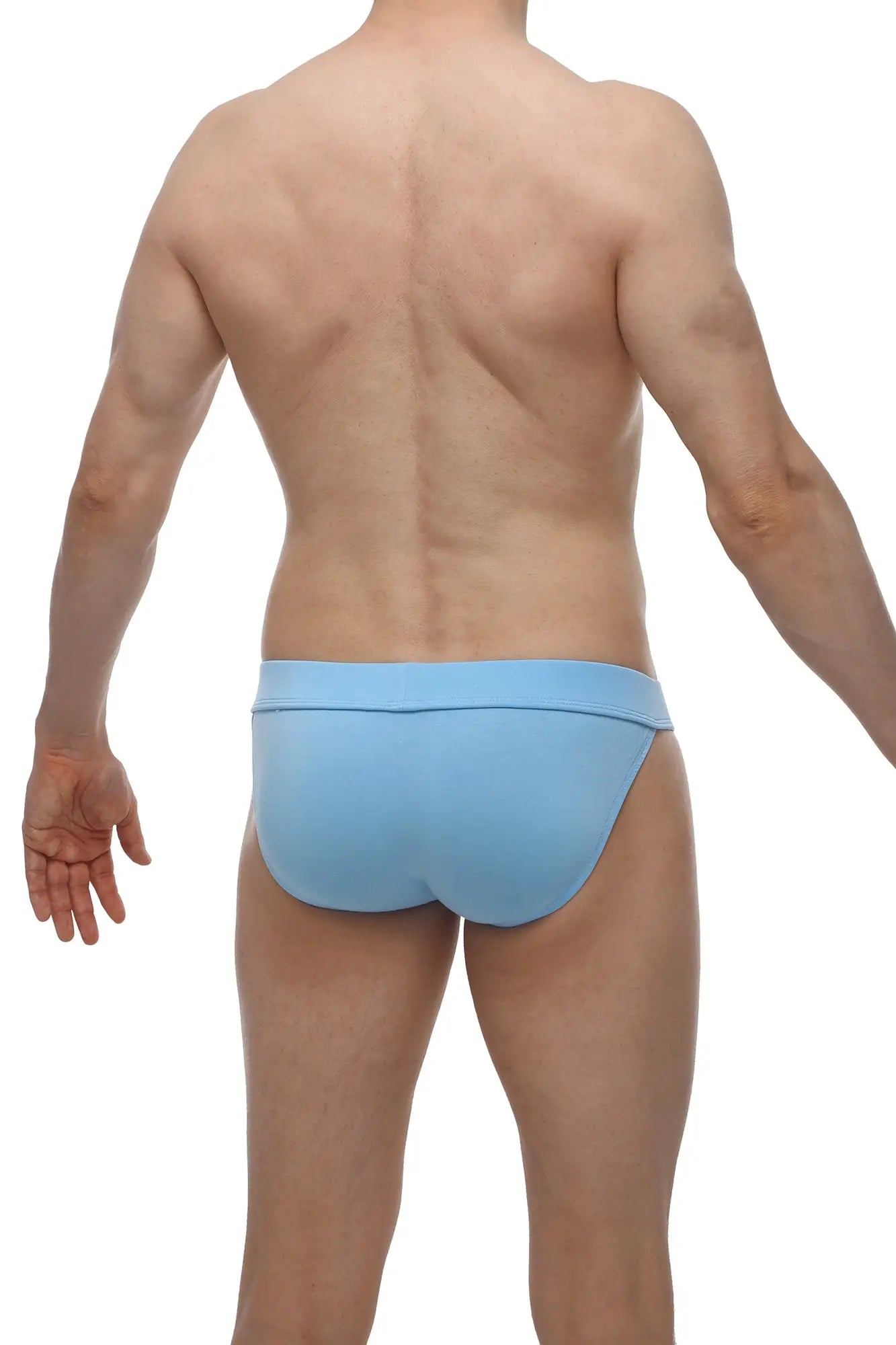 PetitQ bikini linthes bamboo blue light blue form-fitting swim trunks with smooth fabric finish
