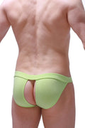 Light green petitq bikini manol bamboo athletic briefs with form-fitting cutout design for comfortable wear