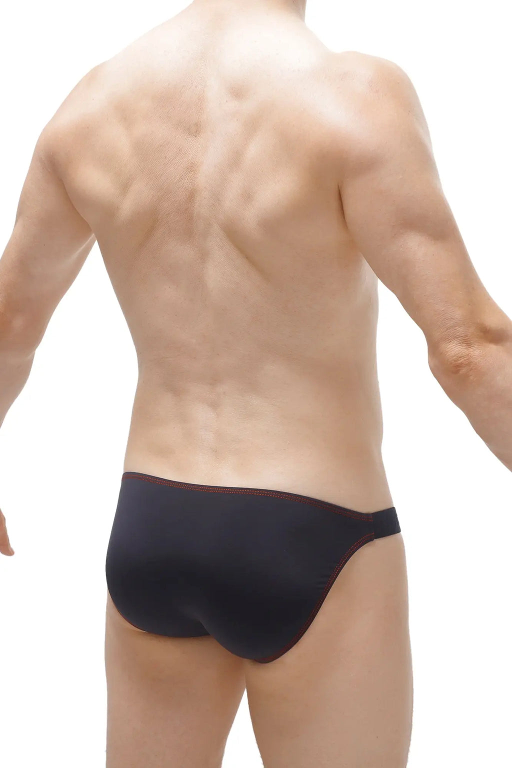 Black athletic briefs petitq bikini mothern black with subtle red trim along the waistband for comfortable wear