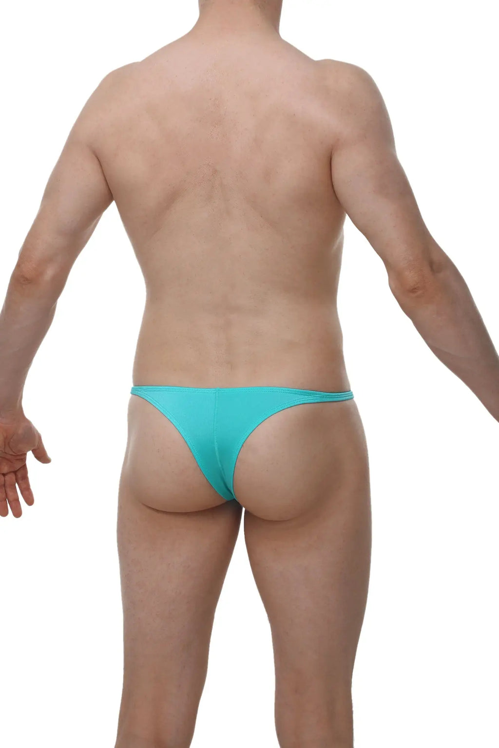 A sleek turquoise petitq bikini plellis joe green thong made of smooth fabric with a minimalist design