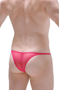 Bright pink sheer mesh thong petitq bikini plellis net fuchsia with delicate net material and minimal coverage