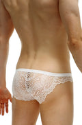 Petitq bikini tregunc lace white white lace briefs with delicate floral patterns and scalloped edge