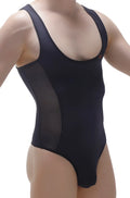 Black one-piece swimsuit petitq bodysuit raix black with sheer mesh side panels for stylish beachwear