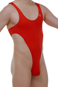 Red petitq bodythong carbay joe one-piece swimsuit with cutout design and thin shoulder straps