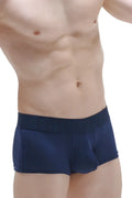 Navy blue PetitQ boxer brief Reotier Plum features smooth, form-fitting fabric with a contoured design