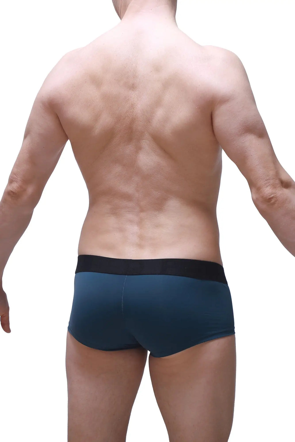 Dark teal petitq boxer cabrier briefs with black elastic waistband for comfortable everyday wear