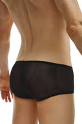 Petitq boxer chill net black mesh briefs with solid black waistband designed for breathable comfort