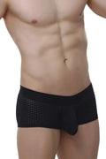 Petitq boxer chillax macra black black mesh briefs with solid waistband and central pouch for comfort