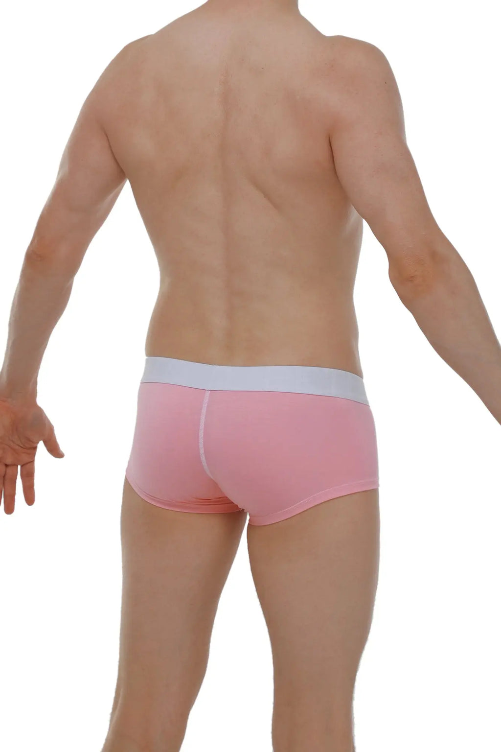 Pink briefs with white waistband made of modal fabric from petitq boxer chillax modal pink collection