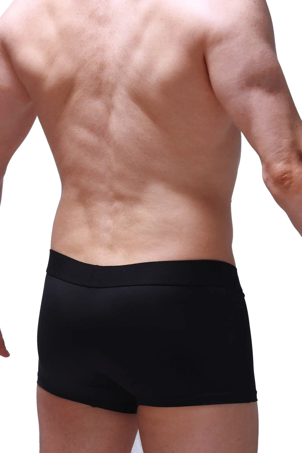 PetitQ boxer hang black athletic briefs with smooth form-fitting fabric and elastic waistband for active wear