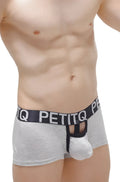 Gray petitq menhir modal men’s briefs with black elastic waistband and pouch for comfortable everyday wear