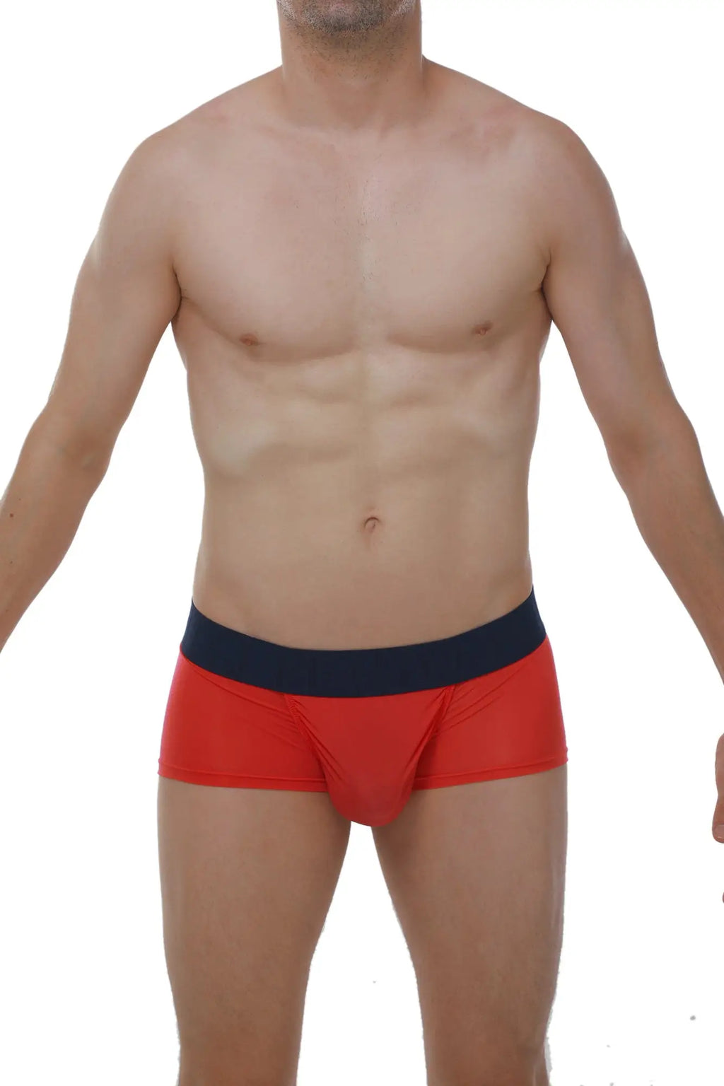 Red briefs petitq boxer taik plum crimson with navy blue waistband comfortable cotton fabric