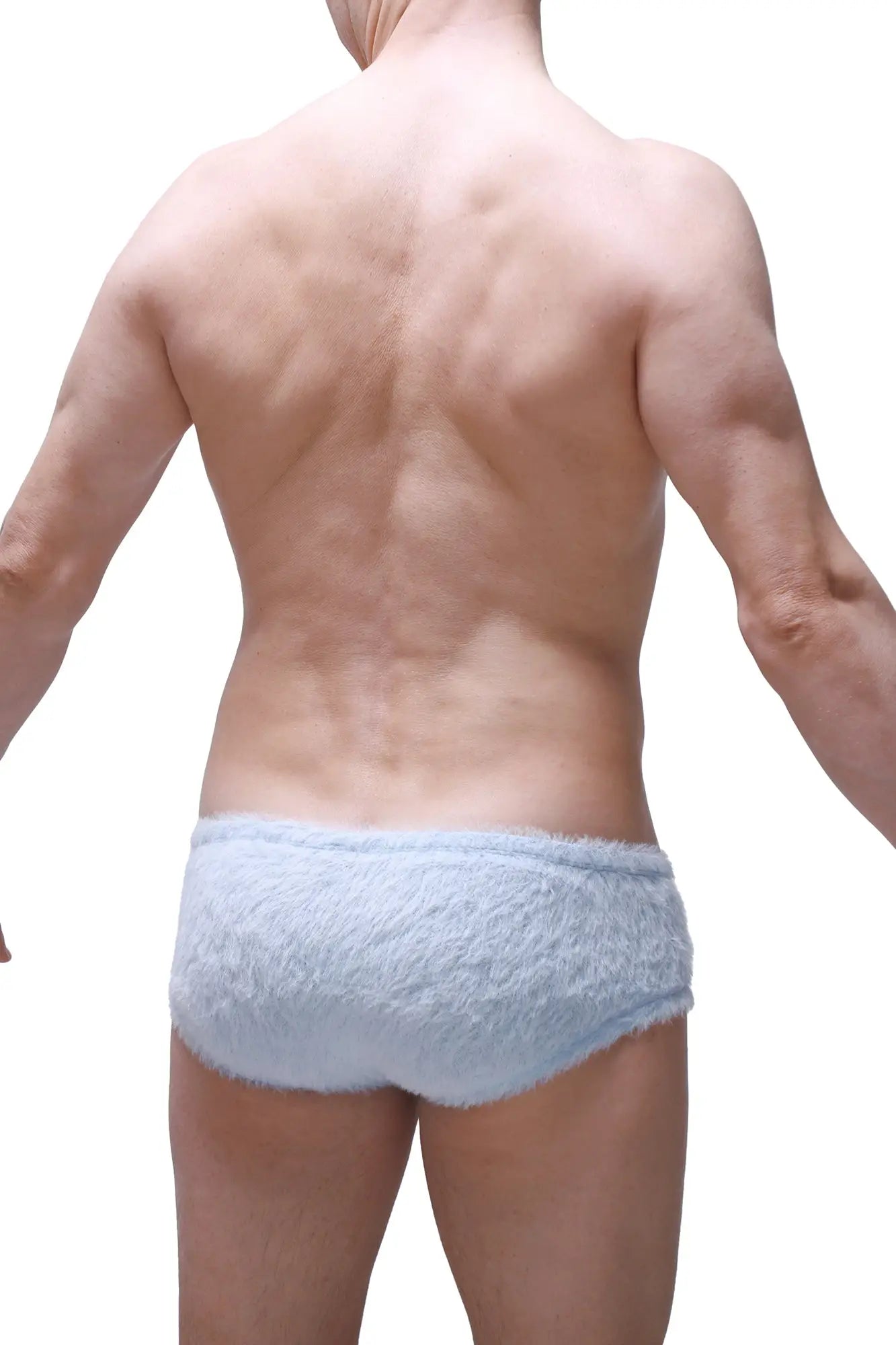 Petitq boxer yeti blue light blue fuzzy textured briefs designed for comfortable everyday wear