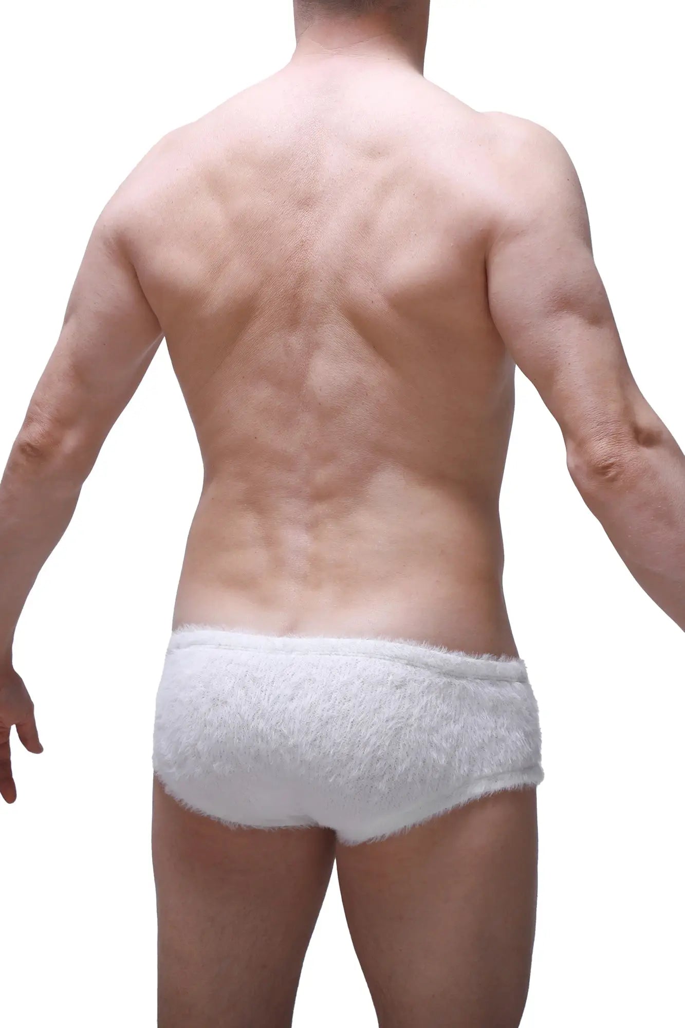 White fluffy lace-trimmed briefs from petitq boxer yeti white featuring soft delicate fabric and feminine design