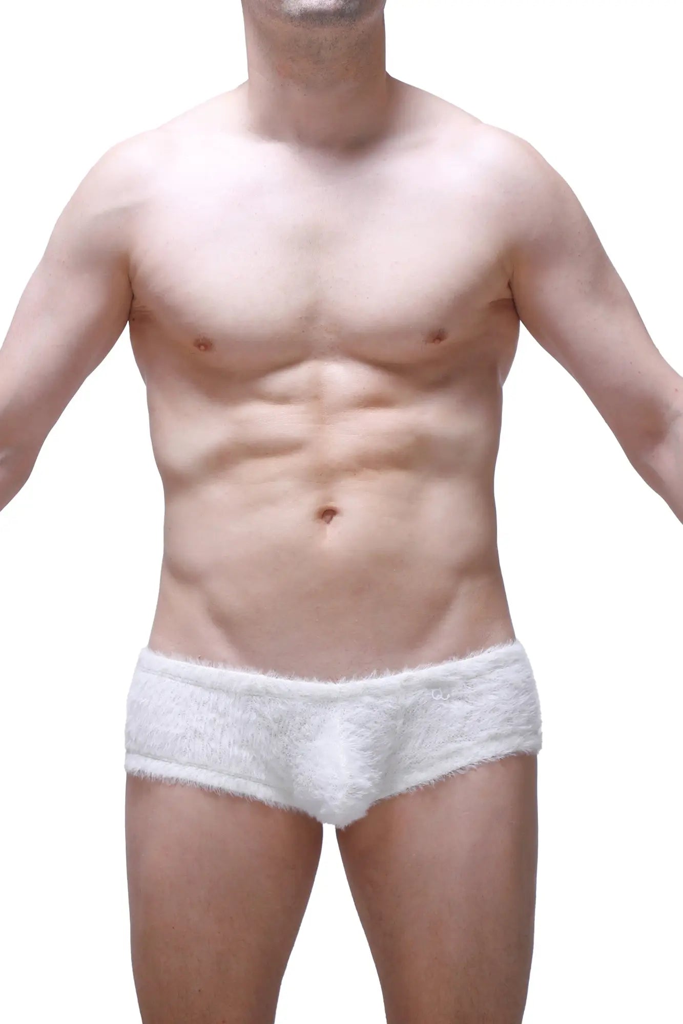 Petitq boxer yeti white fluffy textured briefs made from soft white fabric for comfortable everyday wear