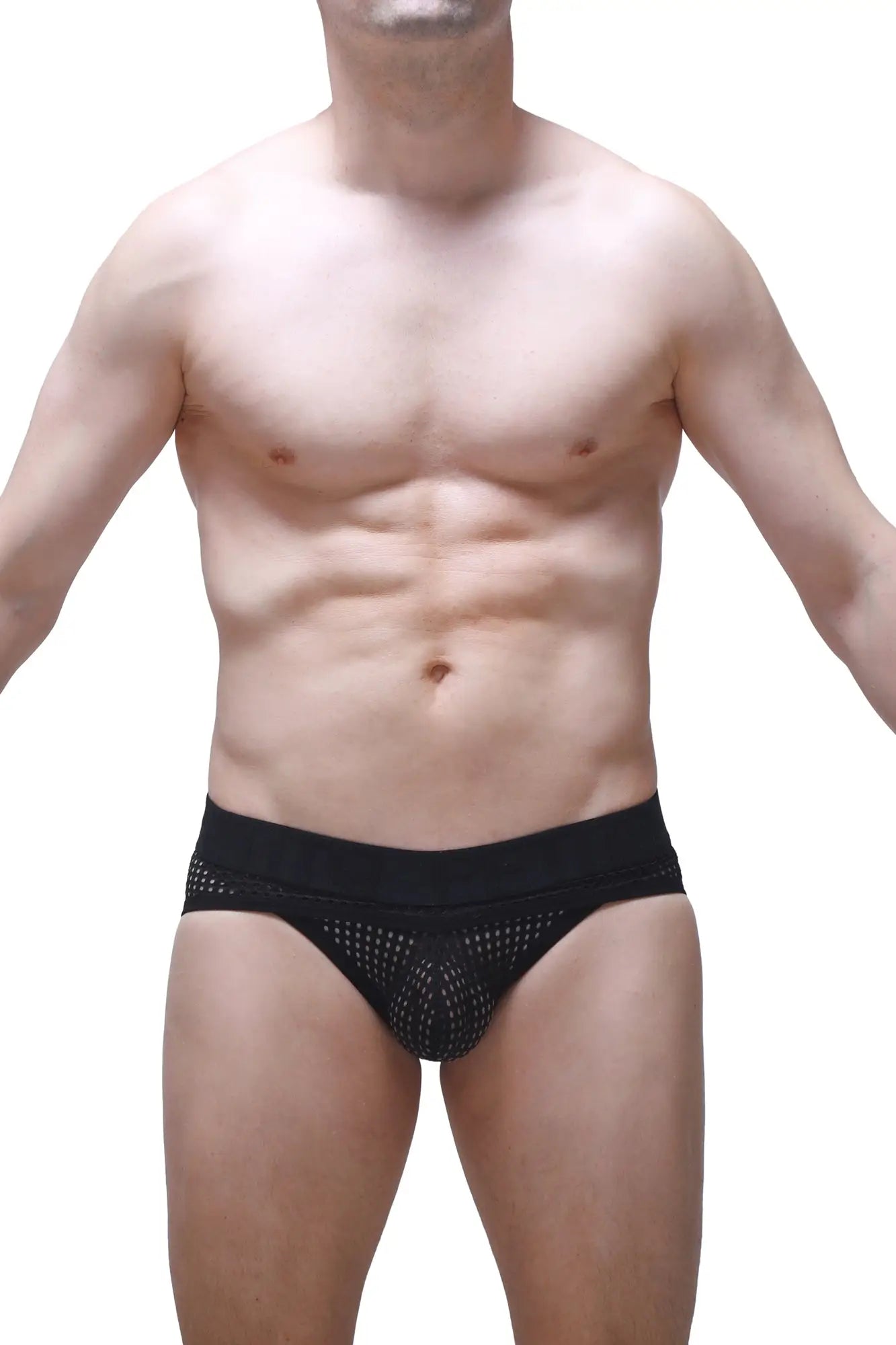 Petitq brief bessey durtol black black mesh briefs with a solid waistband for breathable comfort