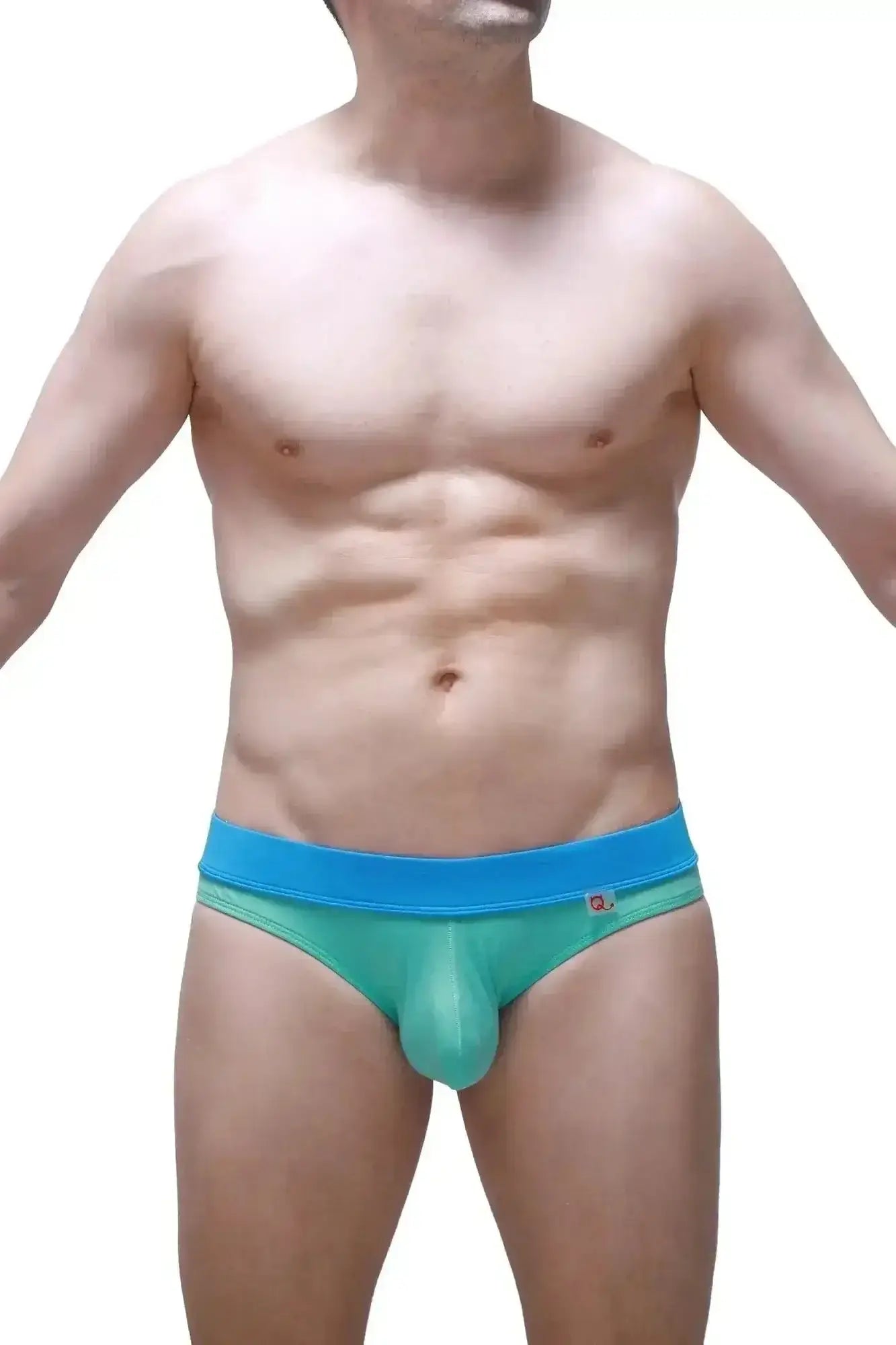 Teal and blue petitq brief blaru bamboo green men’s athletic briefs with snug fit and elastic waistband