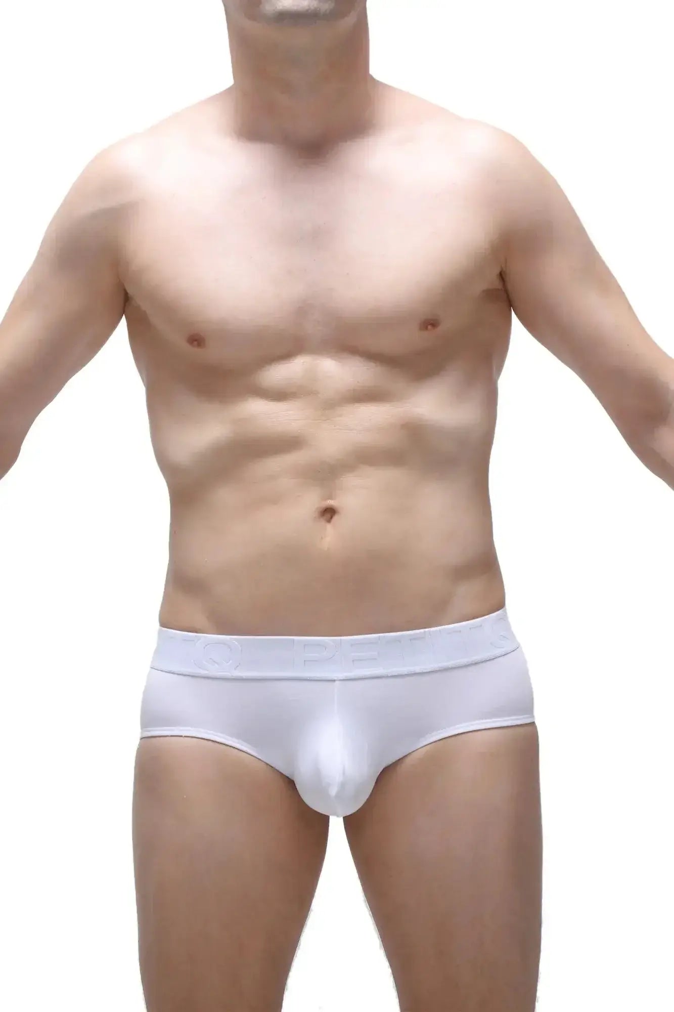 PetitQ brief Cernin modal white men’s briefs with smooth form-fitting design and subtle elastic waistband