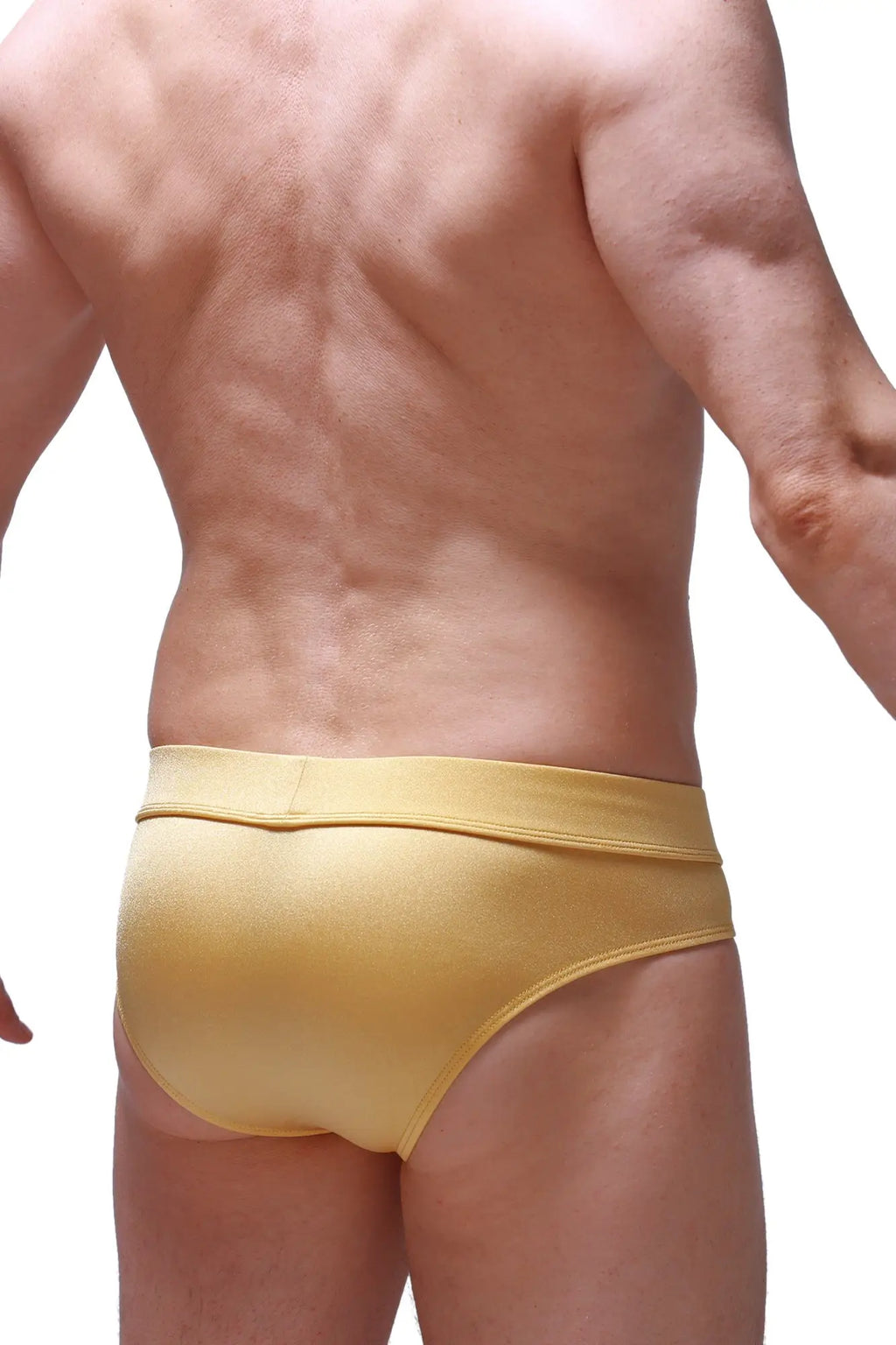 Yellow petitq brief chill joe gold with smooth form-fitting fabric and elastic waistband for athletic use