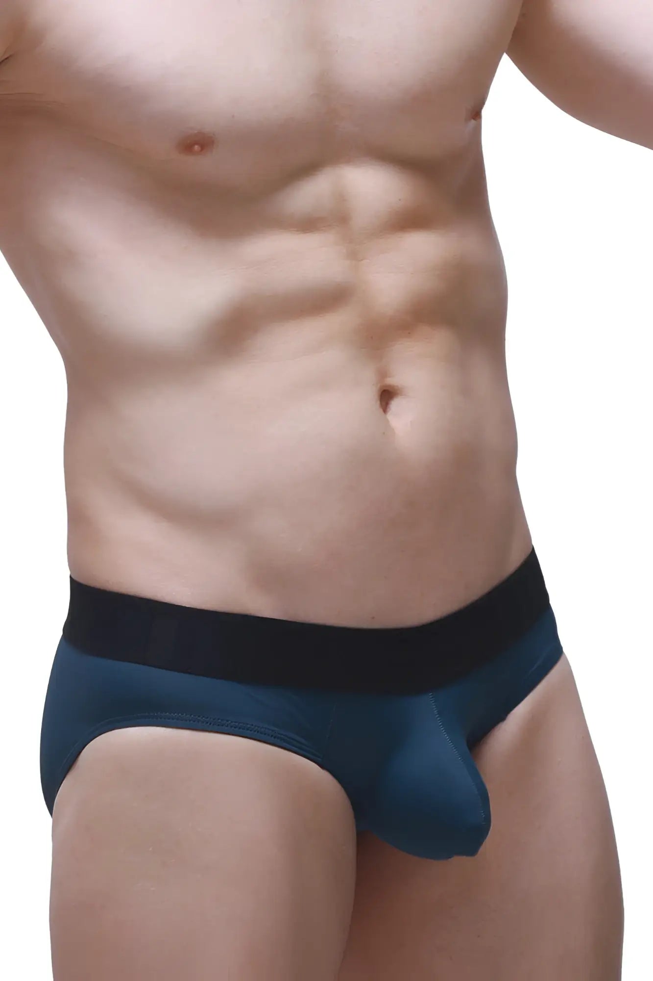 Navy blue and black petitq brief dome prussian blue men’s briefs with solid elastic waistband for comfortable wear