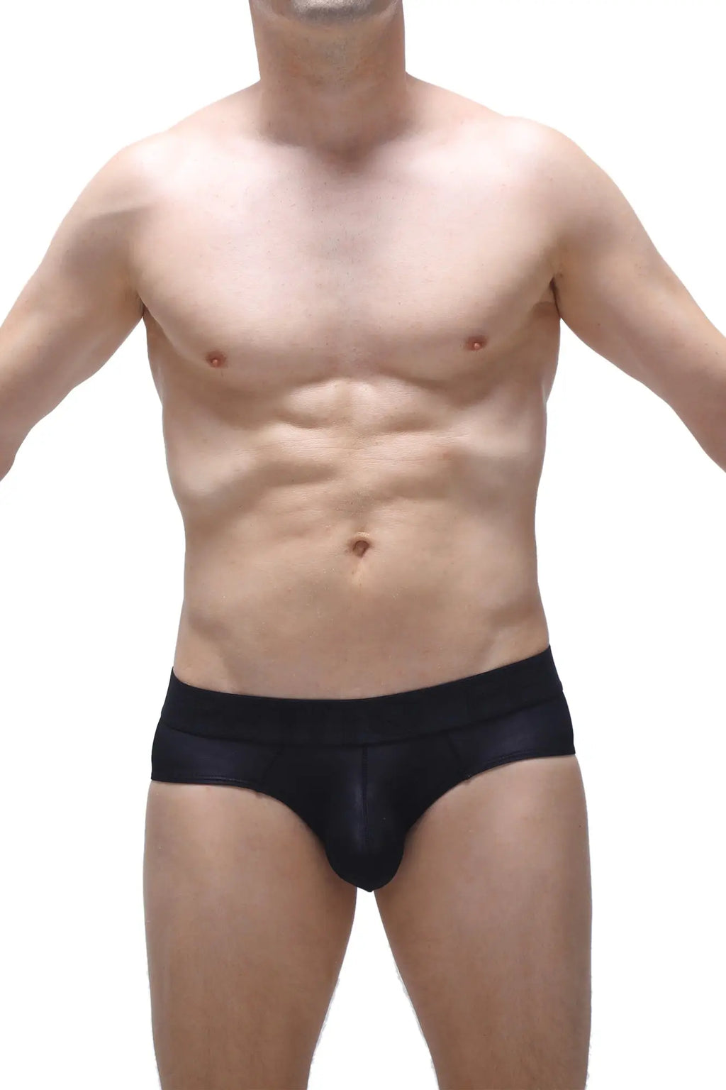Black petitq brief dome voile with smooth form fitting design for comfortable everyday wear