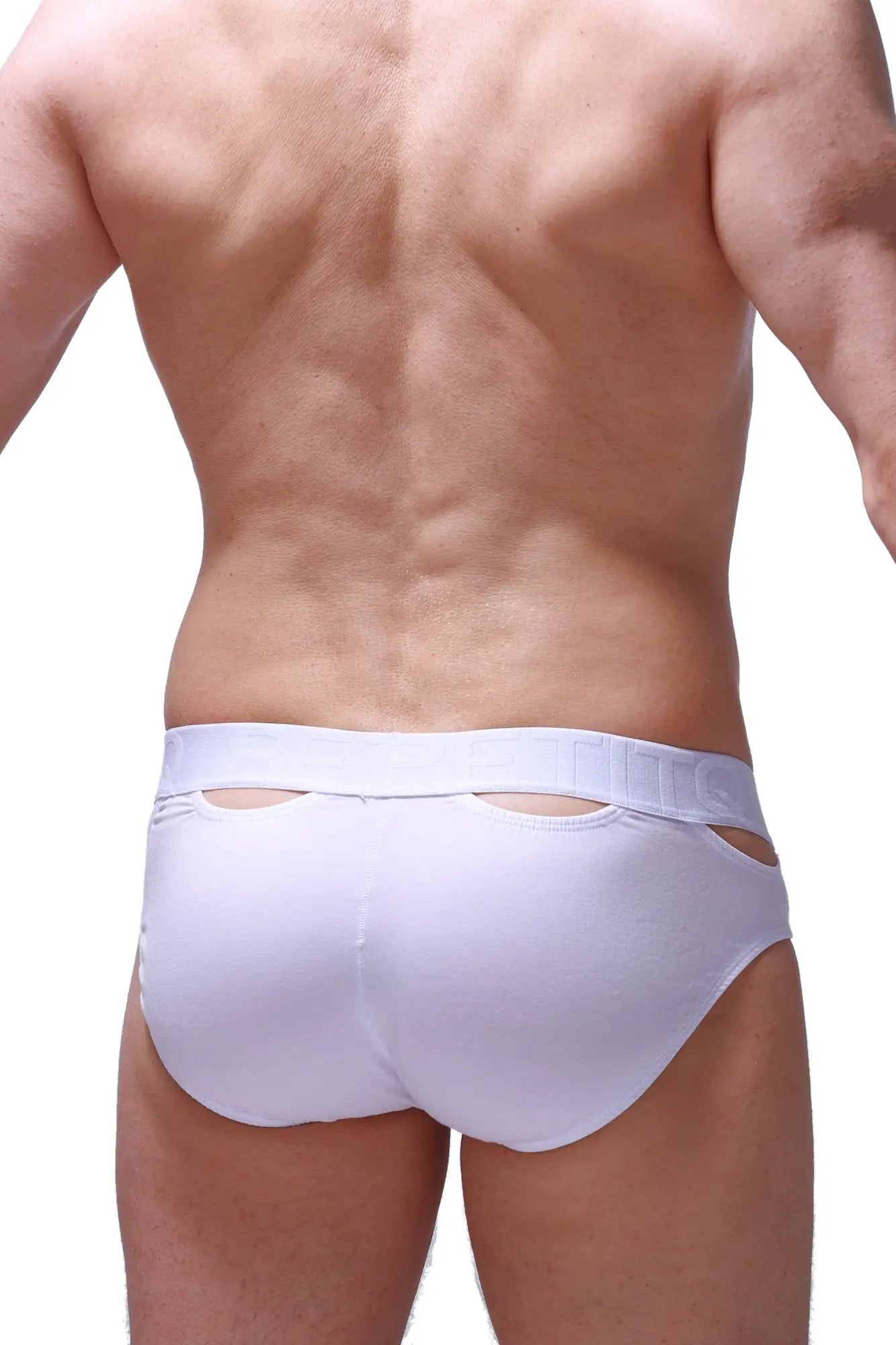 Petitq brief malans modal white men’s white briefs with sleek form-fitting design and subtle side cutouts